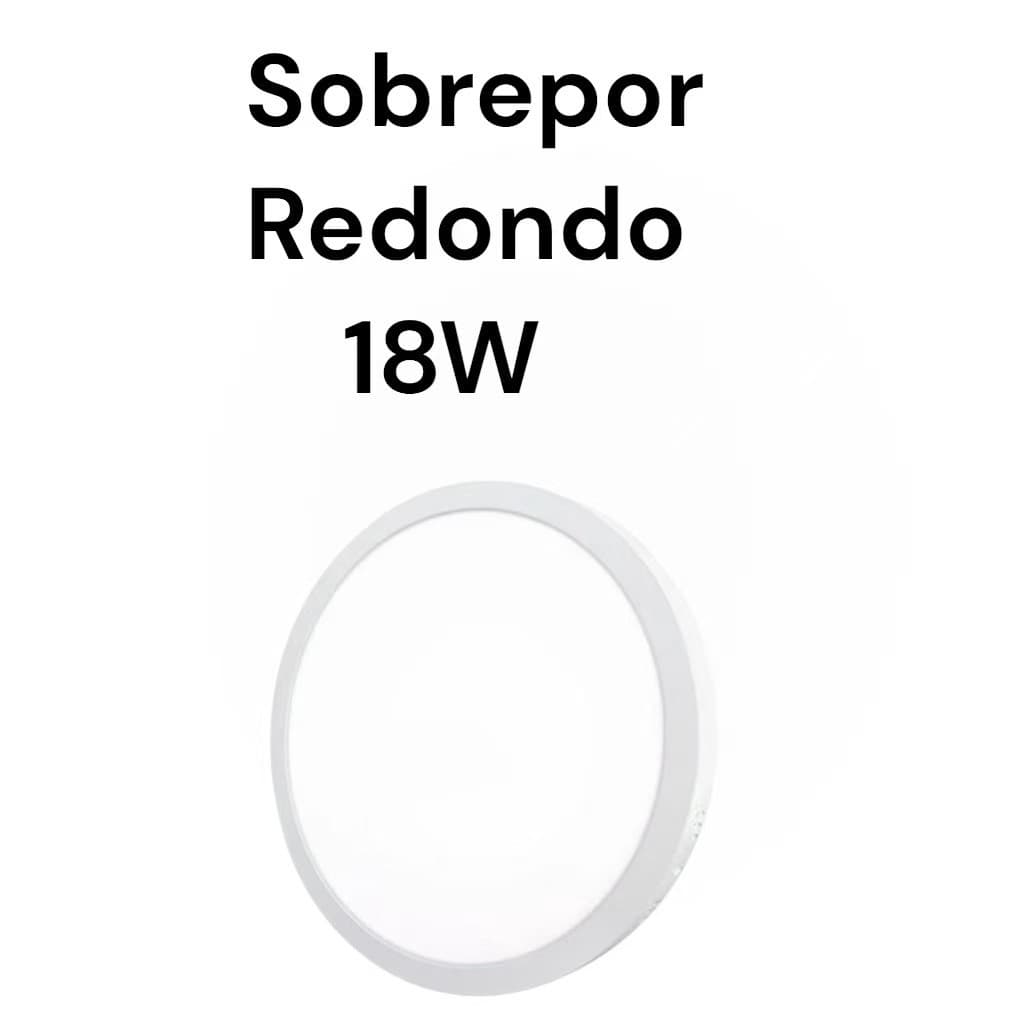 Plafon LED Sobrepor 18W  | Bivolt Redondo | Instalação Rápida