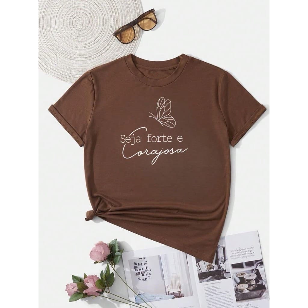 Camiseta T-shirt Love Coração Tendencia Babylook 100% Algodão Animal Print