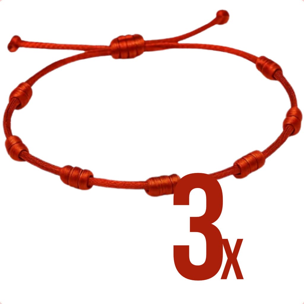 Pulseiras Vermelhas 7 Nós Proteção Contra Inveja Energia Fé Sorte Amor Paz Equilíbrio Espiritual femenina