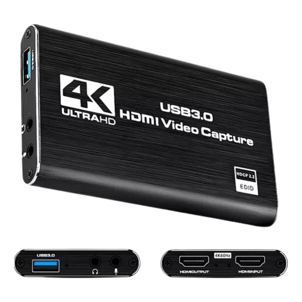 Placa Captura Vídeo 4k Full Hd 1080p 60fps Hdmi Para Usb 3.0