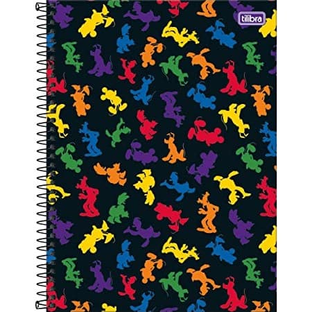 CADERNO CAPA DURA MICKEY RAINBOW MINIATURA DIVERSA 80FLS