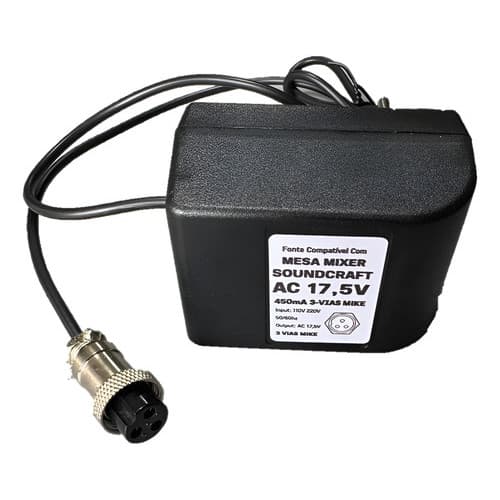Fonte Mesa Som Selenium Soundcraft Sx802/1202fx Plug 3 Pinos