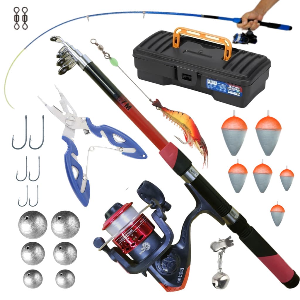 Kit Pesca Completo Vara + Molinete + alicate e acessórios