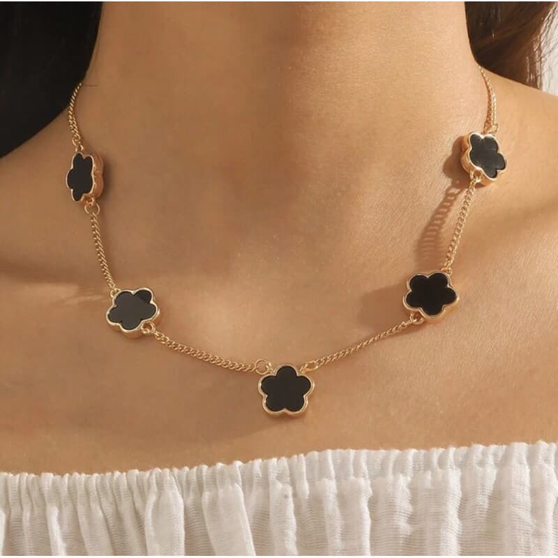 Colar cordão corrente dourado trevo virginia Modelo de Luxo prata e dourado 55cm 3 cores