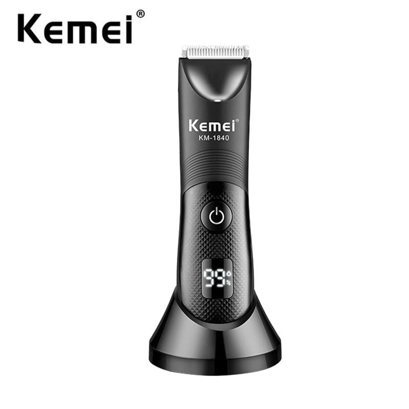 Máquina de Cortar Pelos do Corpo e Virilha Não Belisca Kemei 1840