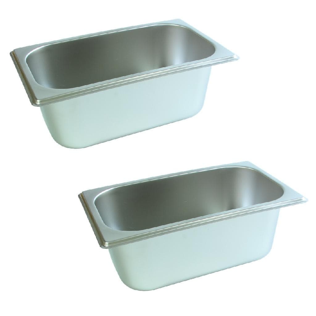 2 Cuba Gastronomica Inox 1/4x100 Gn Buffet Cozinha Restauran