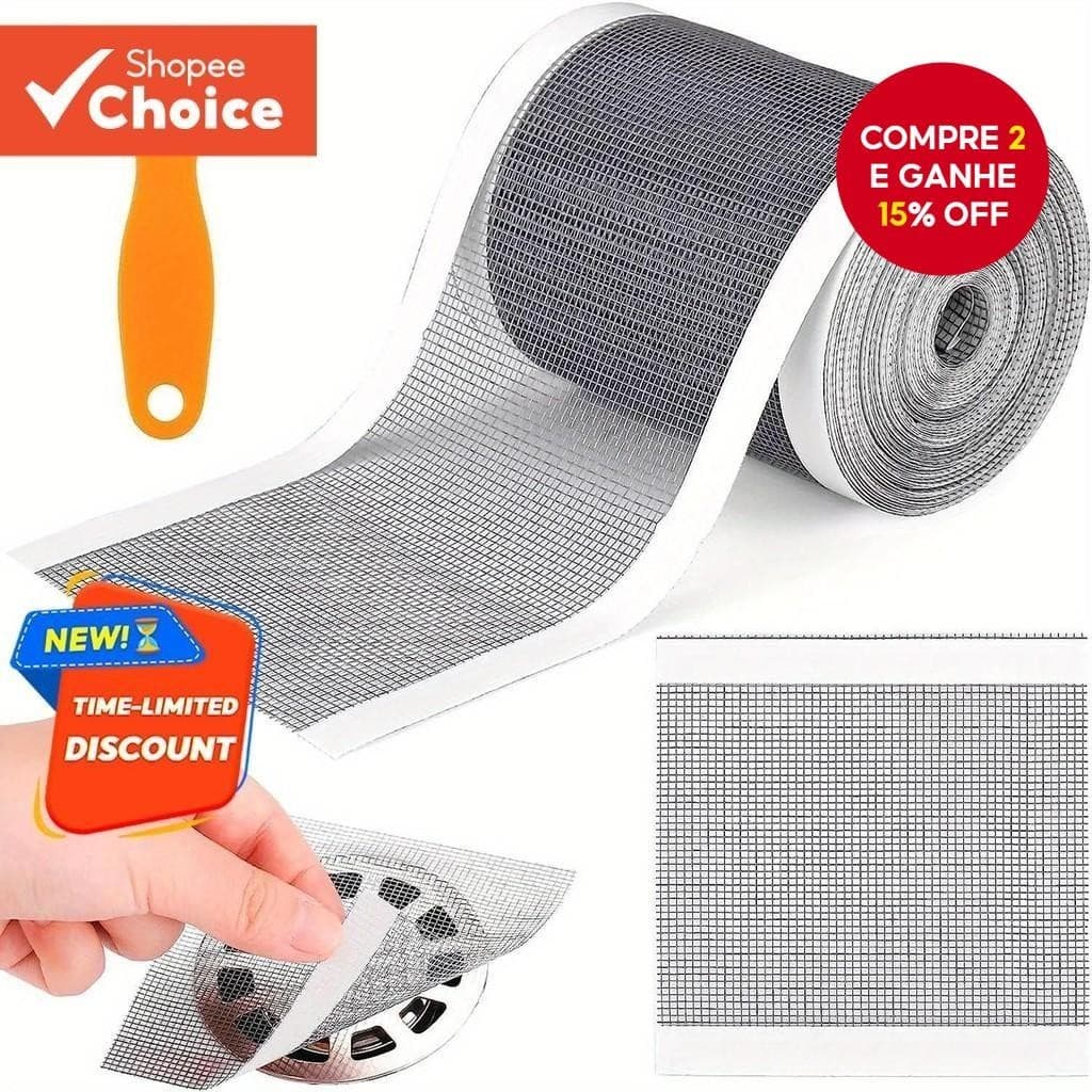 Cutable Chuveiro Dreno Coletor De Cabelo Auto-Adesivo De Chão Adesivos Malha Descartável Pia Filtro Para Banheiro