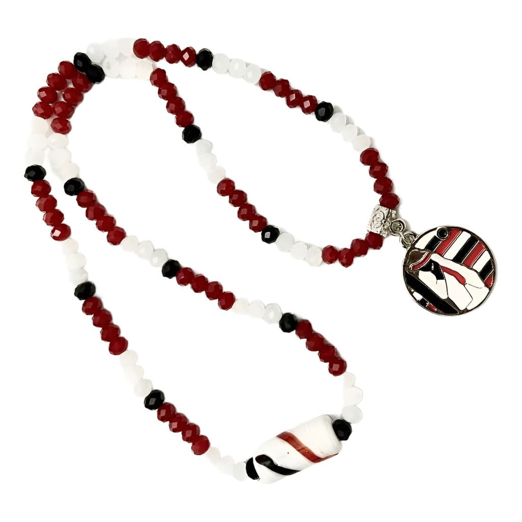 Kit Guia Zé Pelintra + Patuá Proteção Carro Cristal 8mm   Preto, Branco E Vermelho