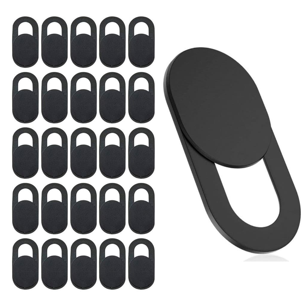 Kit 25x Tapa Tampa Bloqueador Câmera Protetor Webcam Cover Anti-Espião Notebook Celular Macbook Tablet Cor: Preto