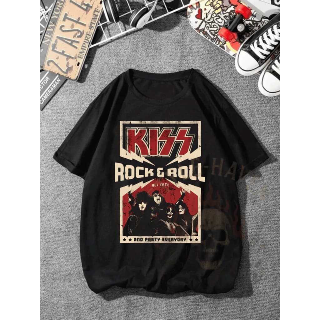 Camiseta Banda Kiss Rock Camisa 100% Algodão Unissex Lançamento Envio Rápido