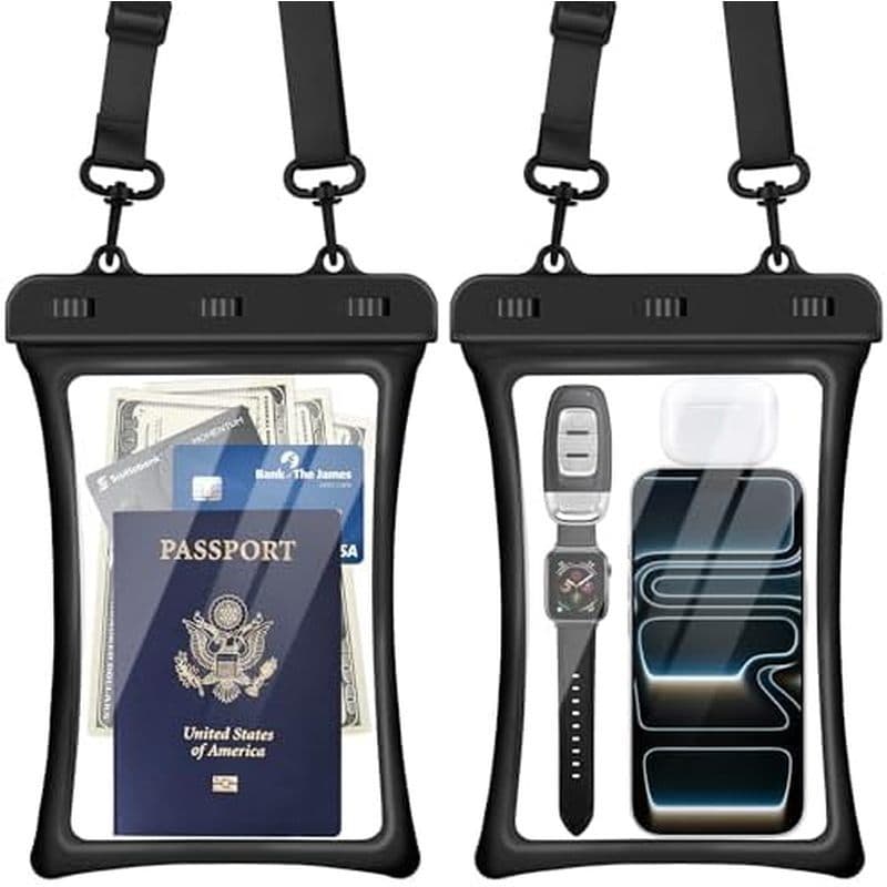 CACOE [Capa De Telefone À Prova D'água Universal Flutuante IPX8 2 Pacotes Até 10.0 " , Bolsa Com Cordão Ajustável , Bols
