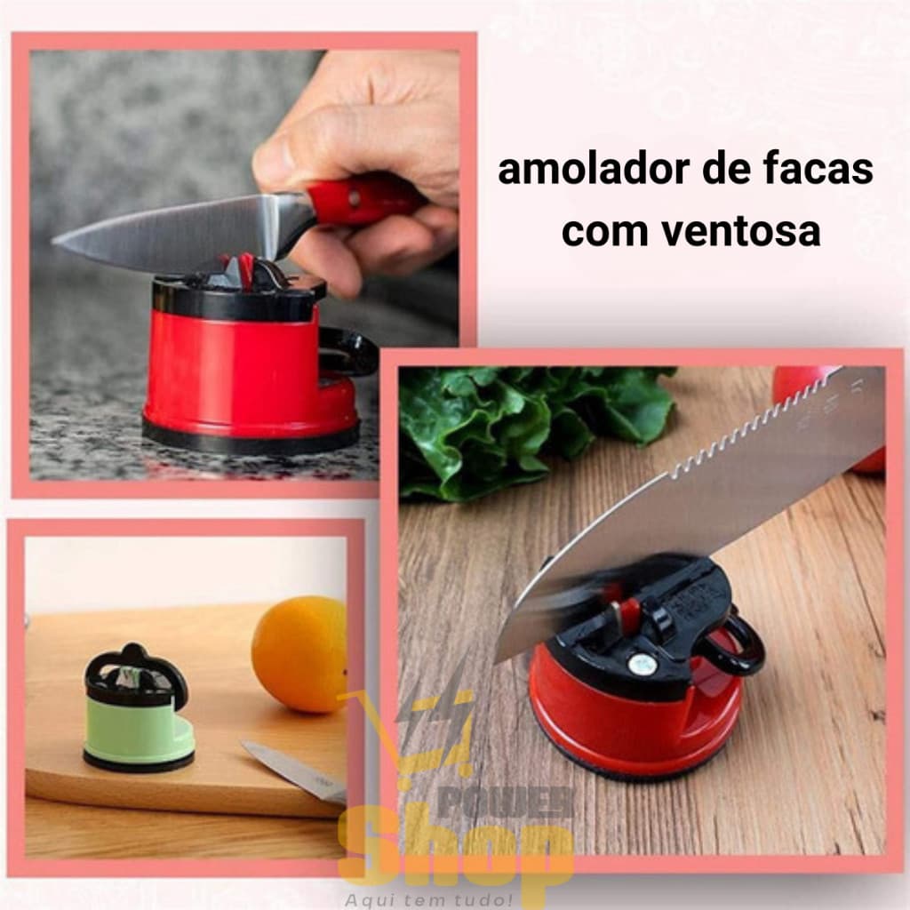 Amolador De Faca Tesoura E Alicates Canivetes Com Ventosa