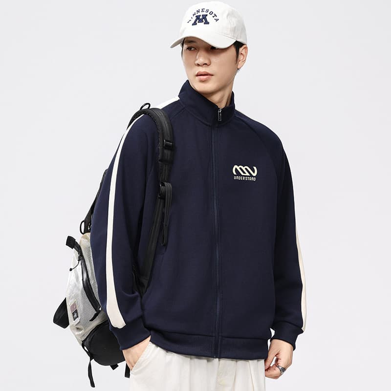 Roupas masculinas de tamanho grande primavera novo produto 330G mais gordura Extra grande gola Cardigan jaqueta solta em