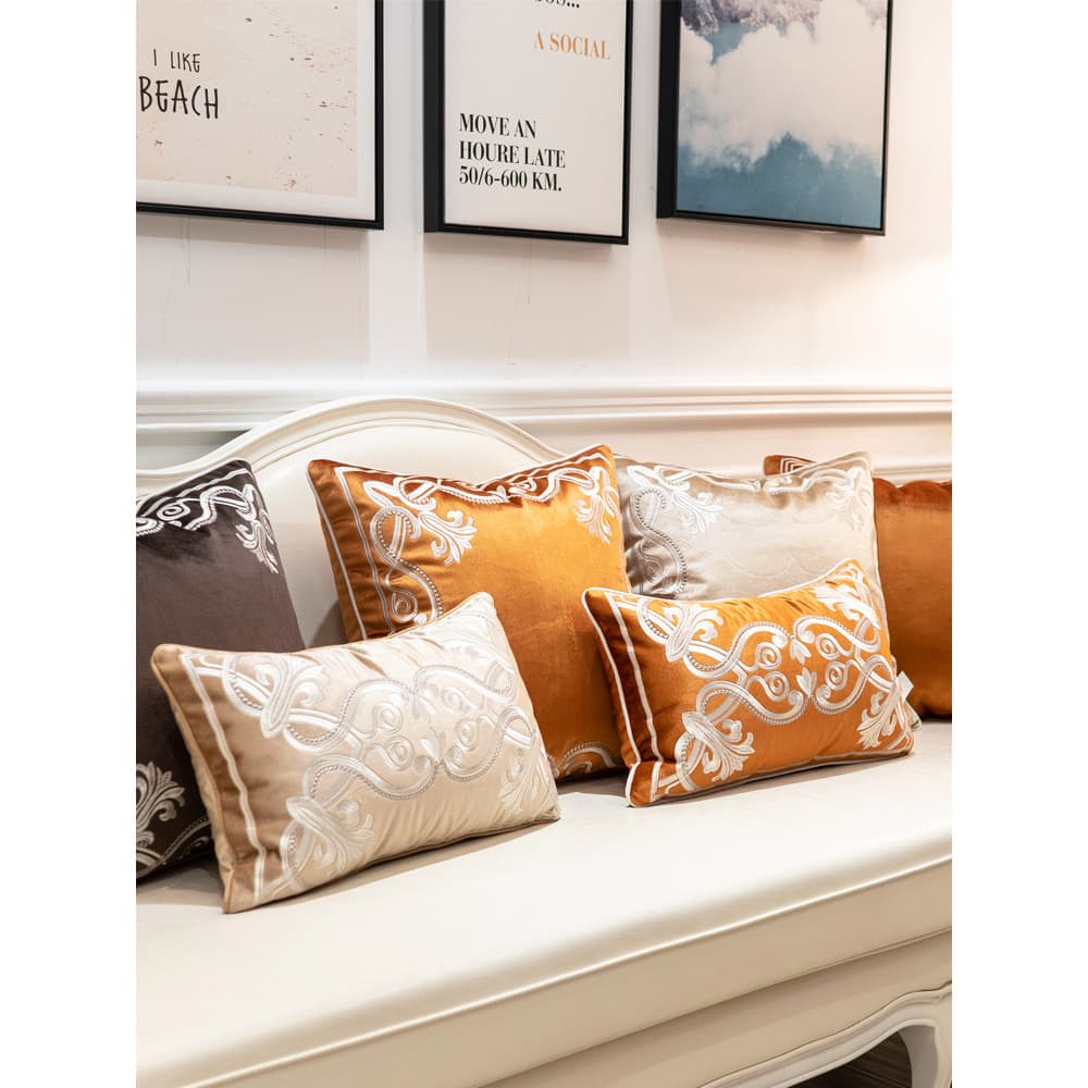 Luz de luxo High-End sentimento sofá travesseiro sala de estar estilo europeu almofada grande encosto cama dormir fronha