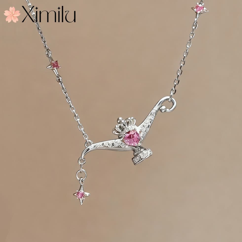 ❤ Querida Aladdin lâmpada mágica colar feminino luz estilo luxo escovado pingente inteligente rosa diamante jóias de cas