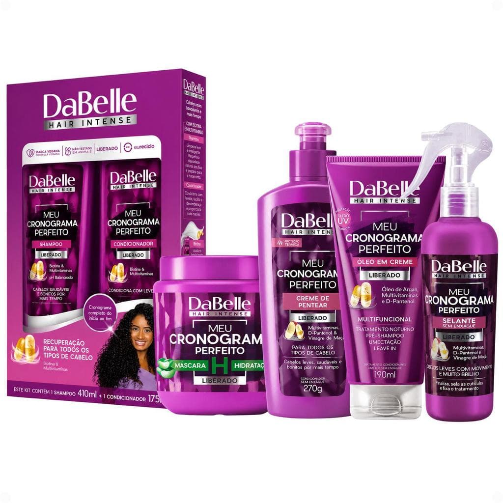 DaBelle Cronograma Sham e Cond+Máscara, Creme, Óleo, Selante