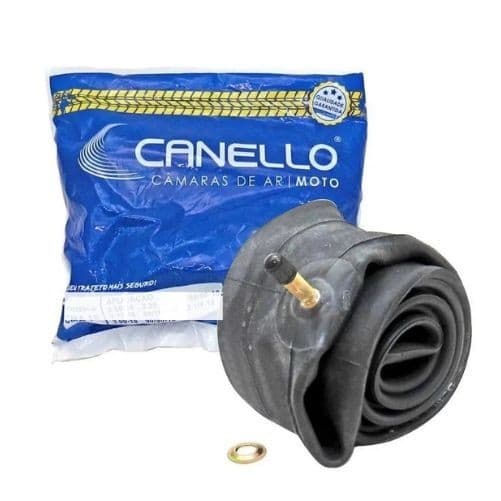 Câmara de Ar Traseira Balão Biz100 Biz110 Biz125 Pop100 Pop110 Jet Aro 14 Cmb 110/80-14 e 90/100-14 Canello