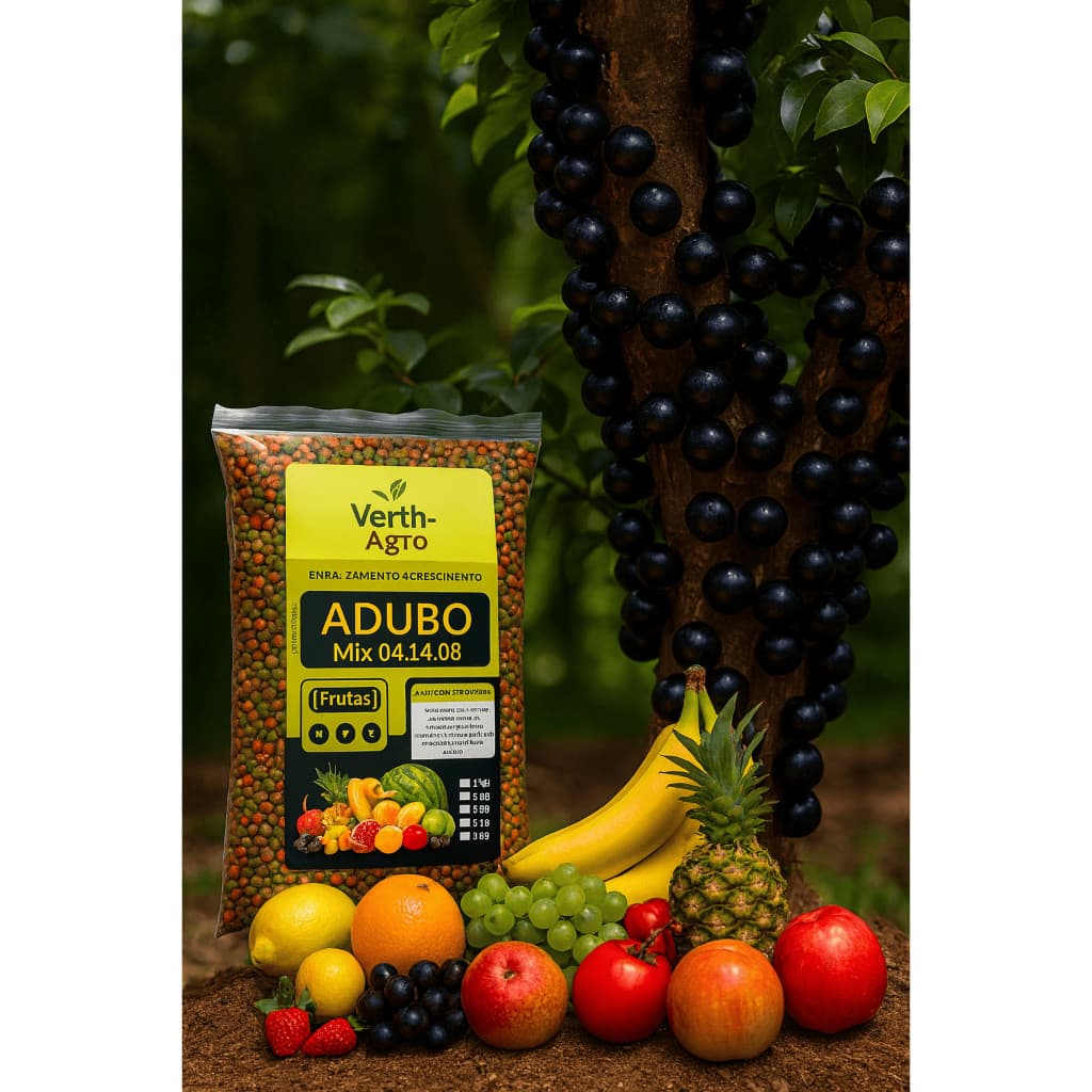 Adubo Fertilizante Frutas Premium NPK 04-14-08 Crescimento, Enraizamento e Frutificação - Verthagro