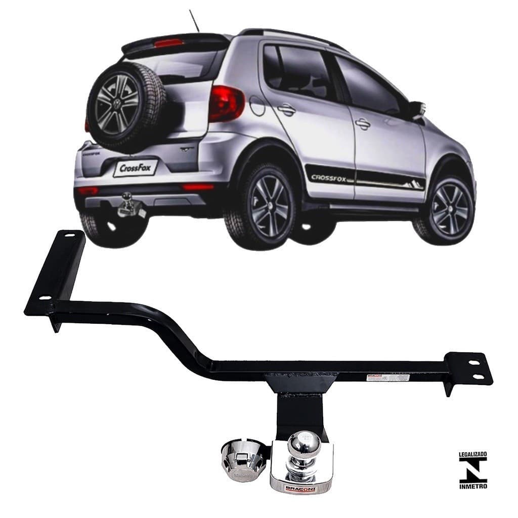 Engate Reboque Rabicho Fixo Crossfox 2005 a 2018 450Kg Bom