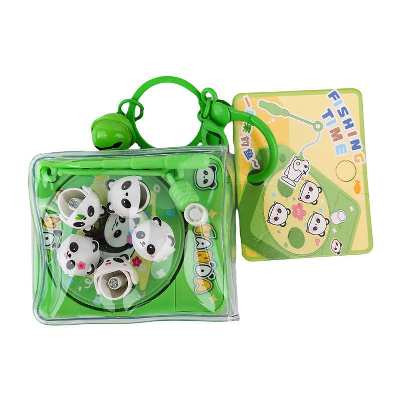 Bonito bonito bonito Panda carretel de pesca chaveiro brinquedo dos desenhos animados chaveiro estudante mochila pingent