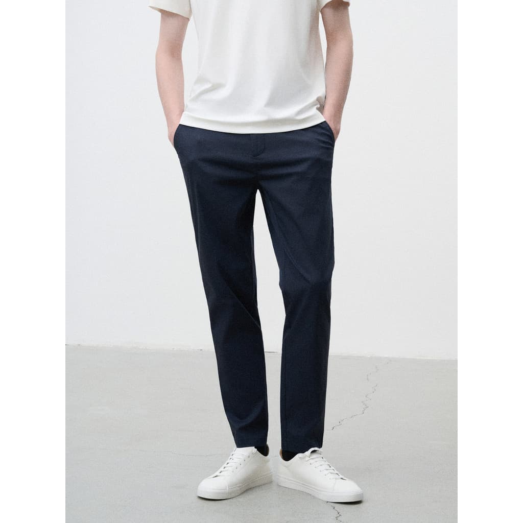 JSSD HOMME verão calças casuais masculinas Pima algodão em linha reta negócios Commuter respirável All-Match calças esti