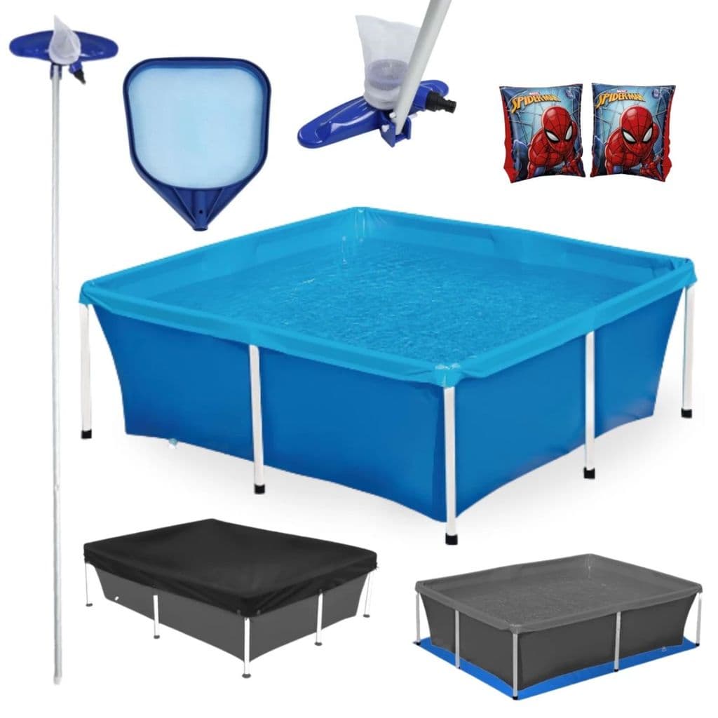 Piscina 2000l+ Aspirador+ Peneira+ Haste+ Boia + Capa+ Forro Acessórios para Piscinas Aspiração de Piscina
