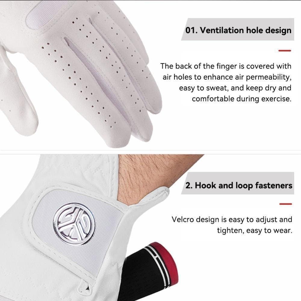 TKEY 1pc Luvas De Golfe Masculino Ultra-Fibra Pano Respirável Usar G6L3