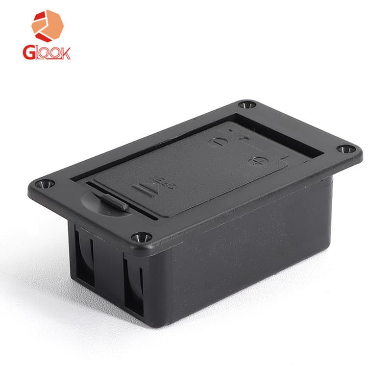 Estojo para Guitarra Elétrica com Padrão Quadrado, Estojo 9V, Compartimento para Guitarra/Baixo, Acessórios