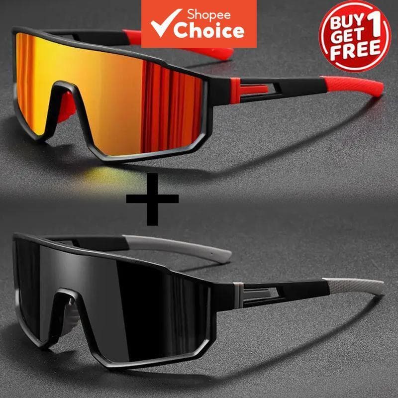 Compre Um E Ganhe Grátis Masculino Feminino Óculos De Sol Uv400 Ciclismo Corrida Esportes Condução Estrada Elegante
