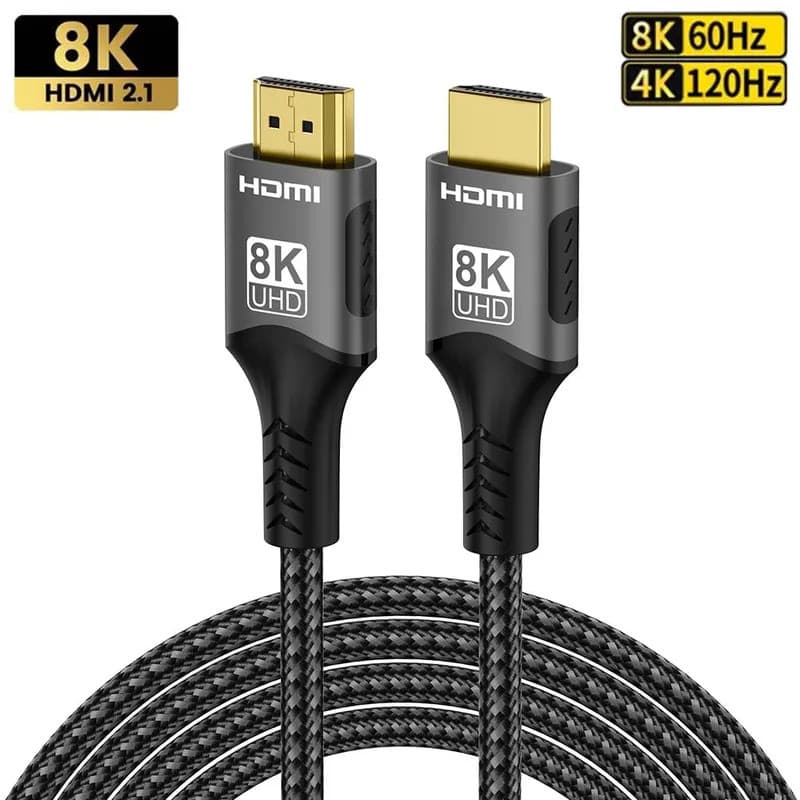 Cabo HDMI 8K de Alta Velocidade 48Gbps HDMI 2.1, Cabo de Vídeo de Alta Definição para HDMI 1m 2m 3m 5m para HDTV, M