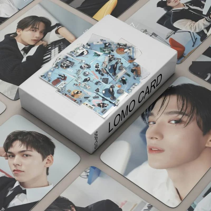 55 peças de Photocards do Novo Álbum do Grupo Masculino de Kpop IS RIGHT HERE, Cartões LOMO, Estilo Coreano INS, Pequeno