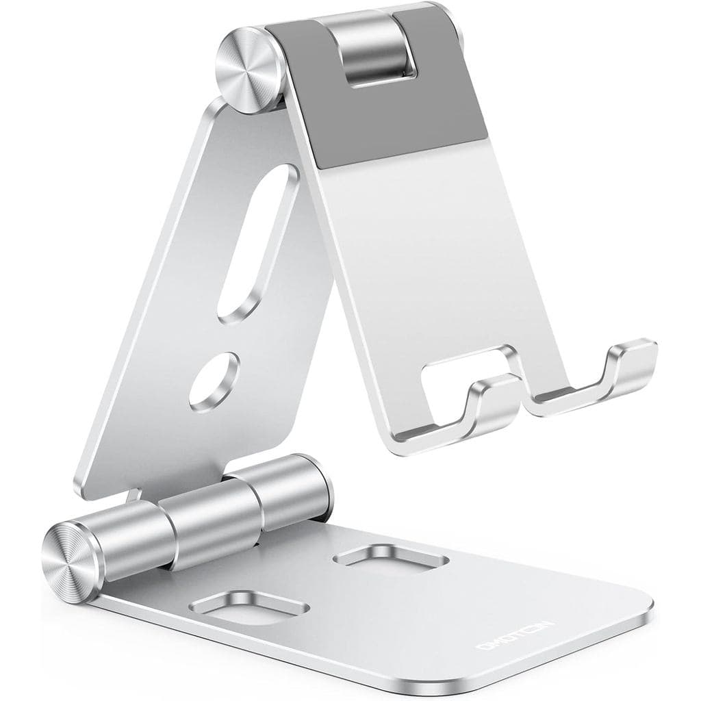 Suporte de Telefone Dobrável OMOTON, Suporte de Telefone Portátil de Alumínio C4, Base de Telefone Ajustável para iPhone