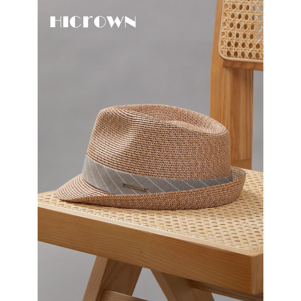 Verão High-End chapéu de palha masculino Jazz cartola europeu americano cavalheiro britânico Retro praia férias panamá c