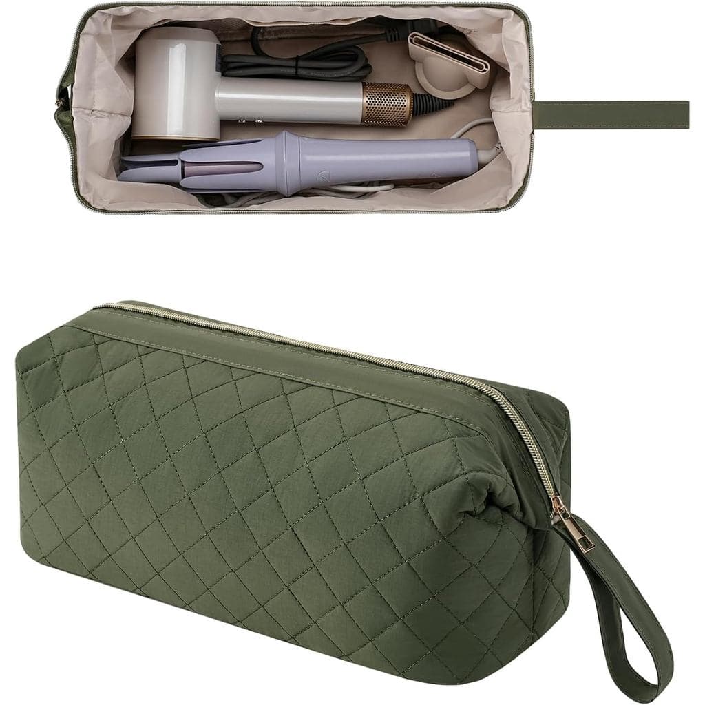 RSRSLEII Bolsa de Viagem Grande Acolchoada para Ferramentas de Cabelo, Estojo Impermeável para Armazenamento de Acessóri