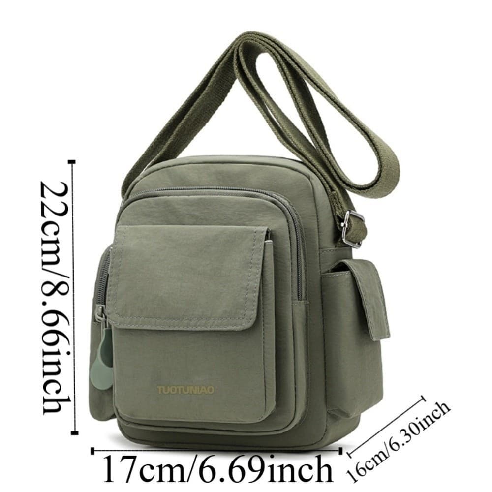 SHEENGD1 Bolsa Crossbody Para Exterior , De Ombro Ajustável De Nylon De Grande Capacidade Viagem À Prova D'água
