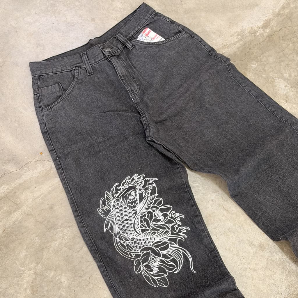 Calça Jeans Baggy Preto Estonado Balão Masculino "CARPA "