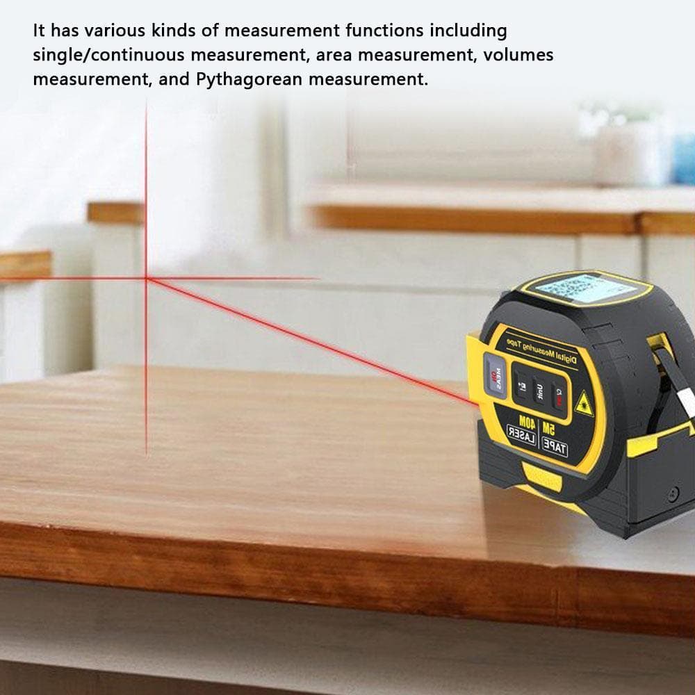 Fita telêmetro a Laser três em um de 5 m com distância de exibição de tela LCD