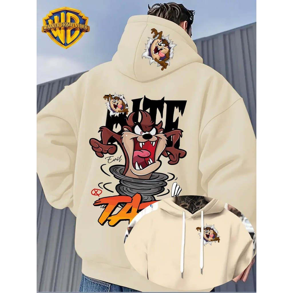 Moletom Masculino Blusa de Frio Unissex Taz-Mania Casaco Casual de Inverno, Alta Qualidade