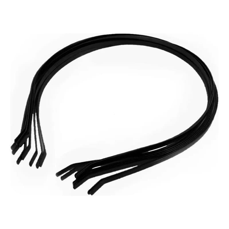 20pçs Tiara De Metal P/ Tubos De Strass  Preto 5mm