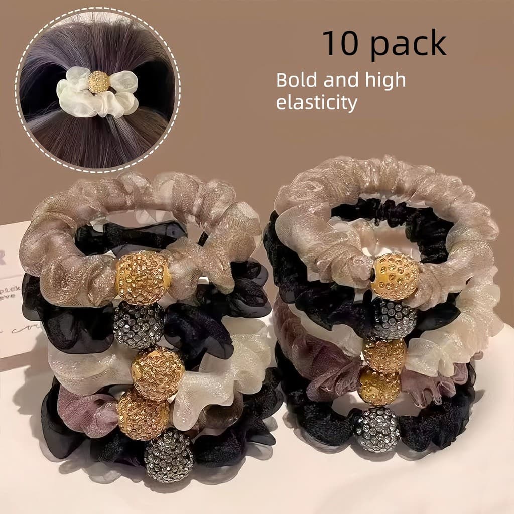 Estilo ocidental bandana anel de cabelo influenciador bandana laço de cabelo novo estilo corda de cabelo Organza strass