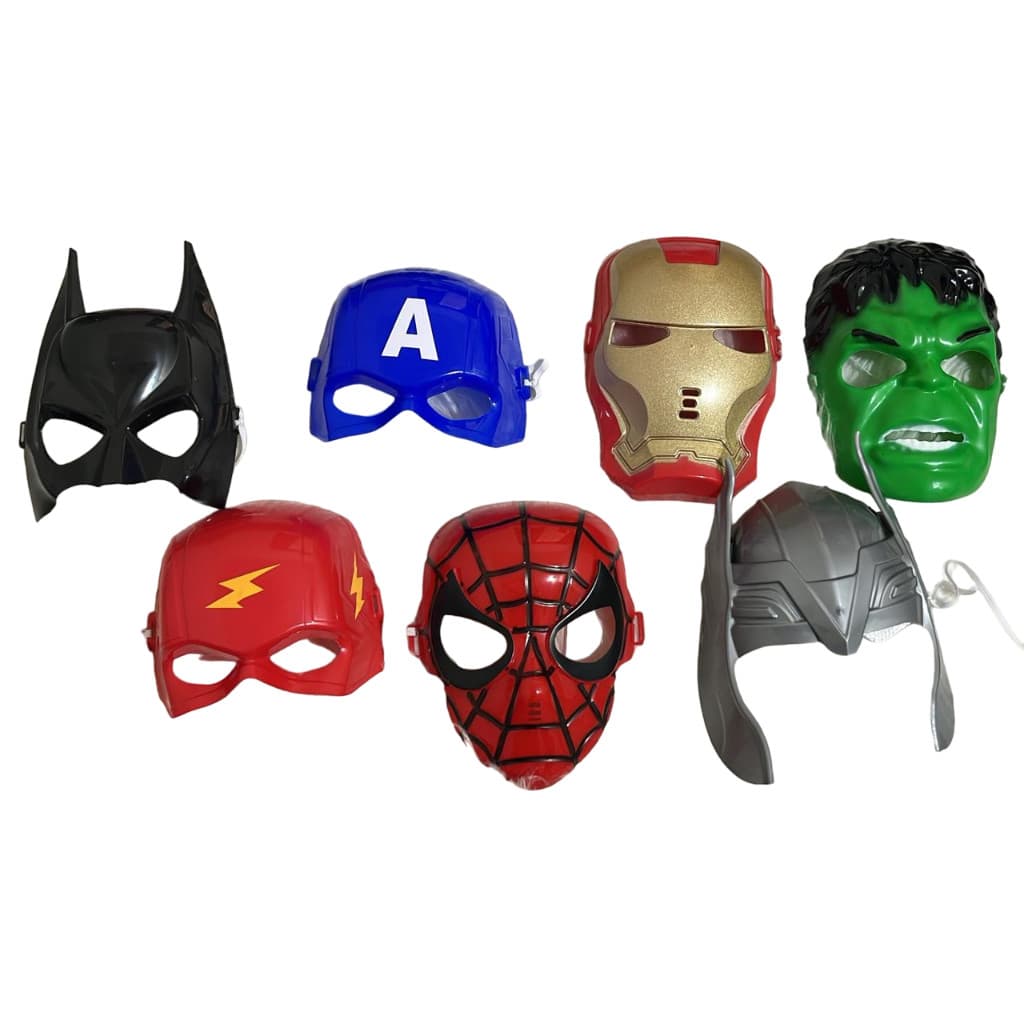 MASCARA SUPER HEROIS PLASTICO RESISTENTE