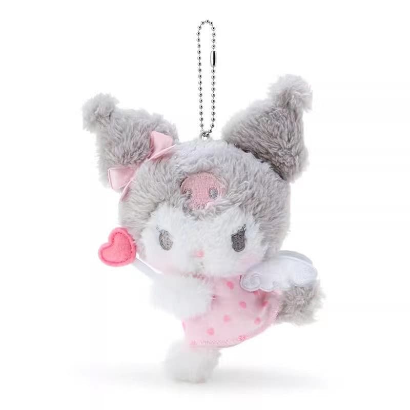 Kawaii Sanrio Angel Series Boneca De Pelúcia Minha Melodia Kuromi Canela Coração De Amor Plushile Chaveiro Fofo Pingente