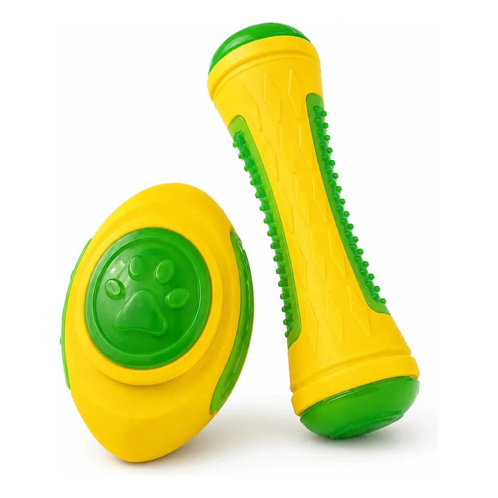Kit Brinquedos Interativos Para Cachorro Bastão Led E Nave