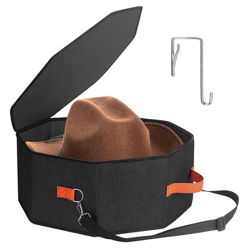 Amazon novo produto grande capacidade ao ar livre dobrável chapéu caixa Cowboy chapéu saco de armazenamento masculino fe