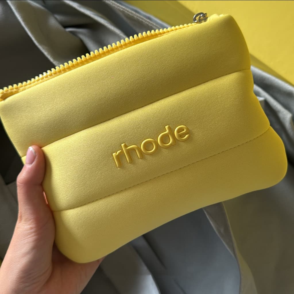 Bolsa de Maquiagem de Viagem Amarela Rode