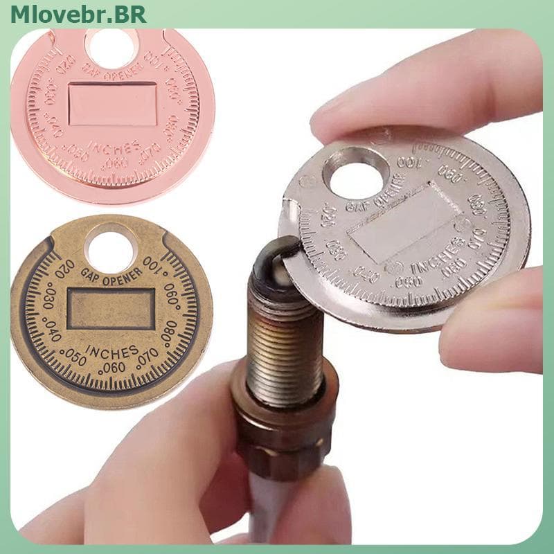 MOVE Coin-Tipo 0.6-2.4mm 0.02-0.10 Polegada Vela De Ignição Gap Gauge Ferramenta De Medição Faixa De Medidor De Calibre