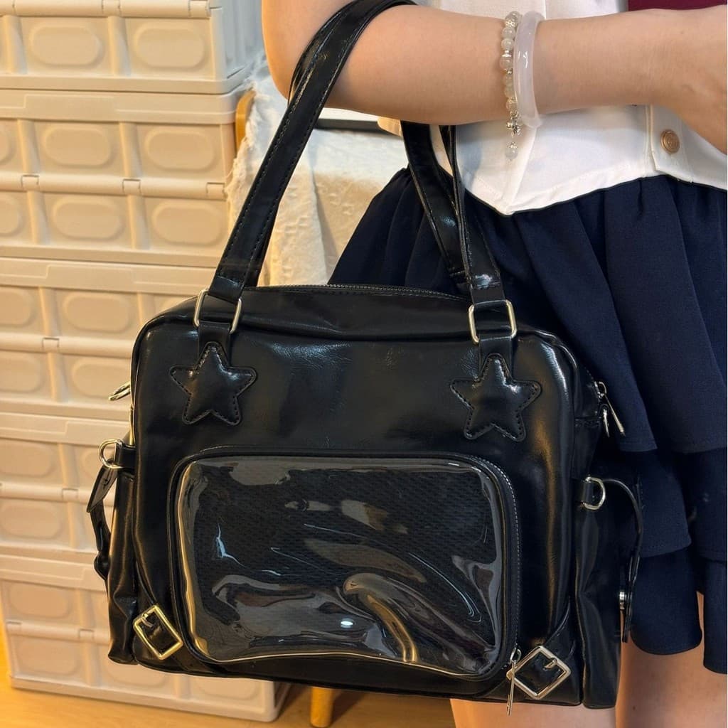 Bolsa de personagem de anime japonês/bolsa de crachás, Itabag de grande capacidade, bolsa transversal feminina, bolsa IC