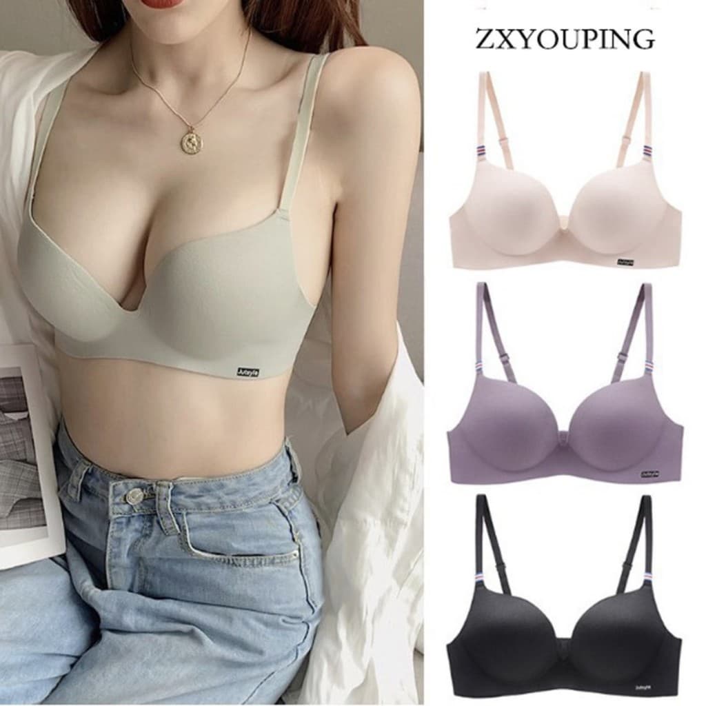 ZXYOUPING Sutiã Push Up Feminino Diário , Natural Simples E Confortável Com Alças Duplas Fixas