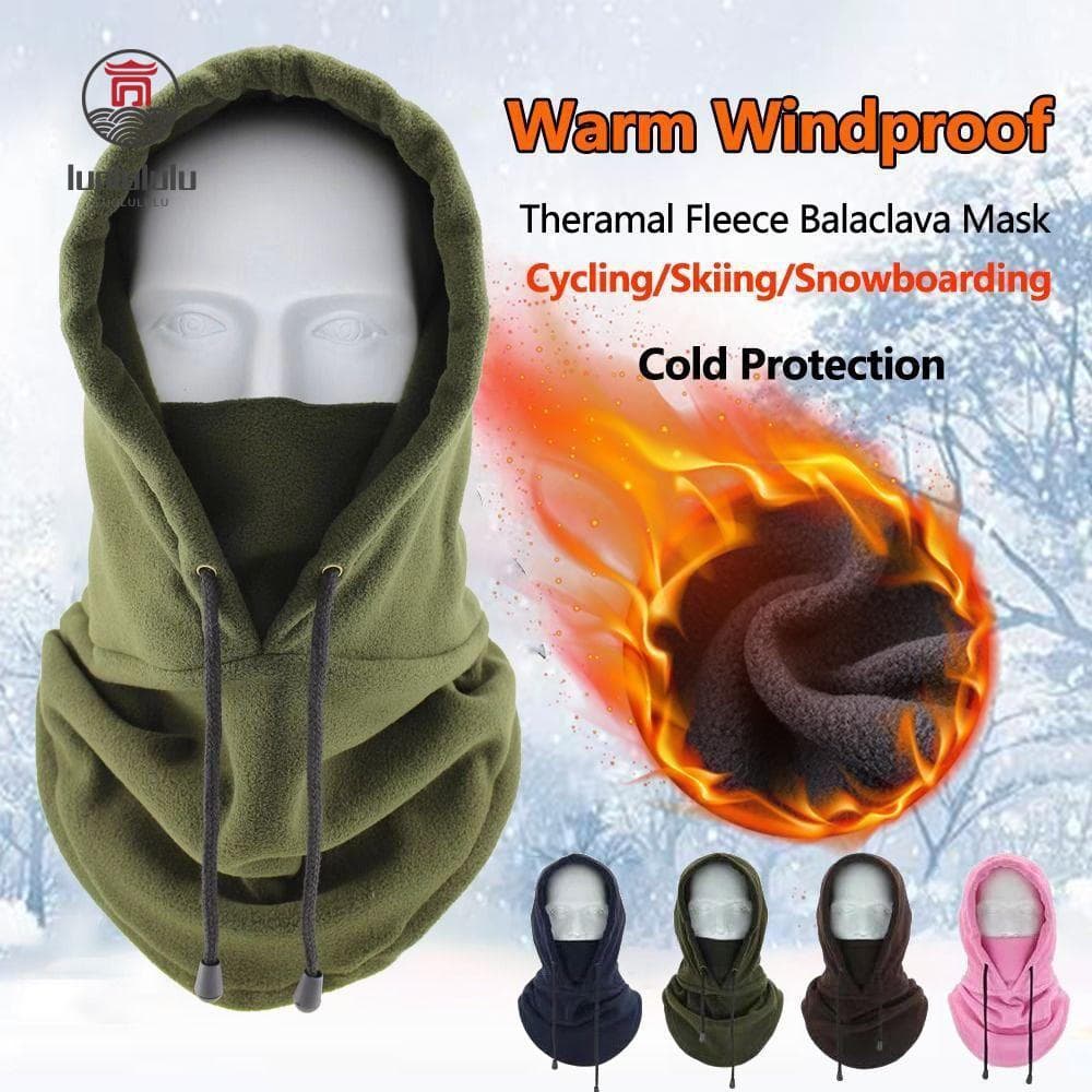 LUOLULULU Chapéu De Inverno , Balaclava À Prova De Vento De Lã Polar , Aquecedor De Rosto Inteiro Da Moda , Gorros Mascu