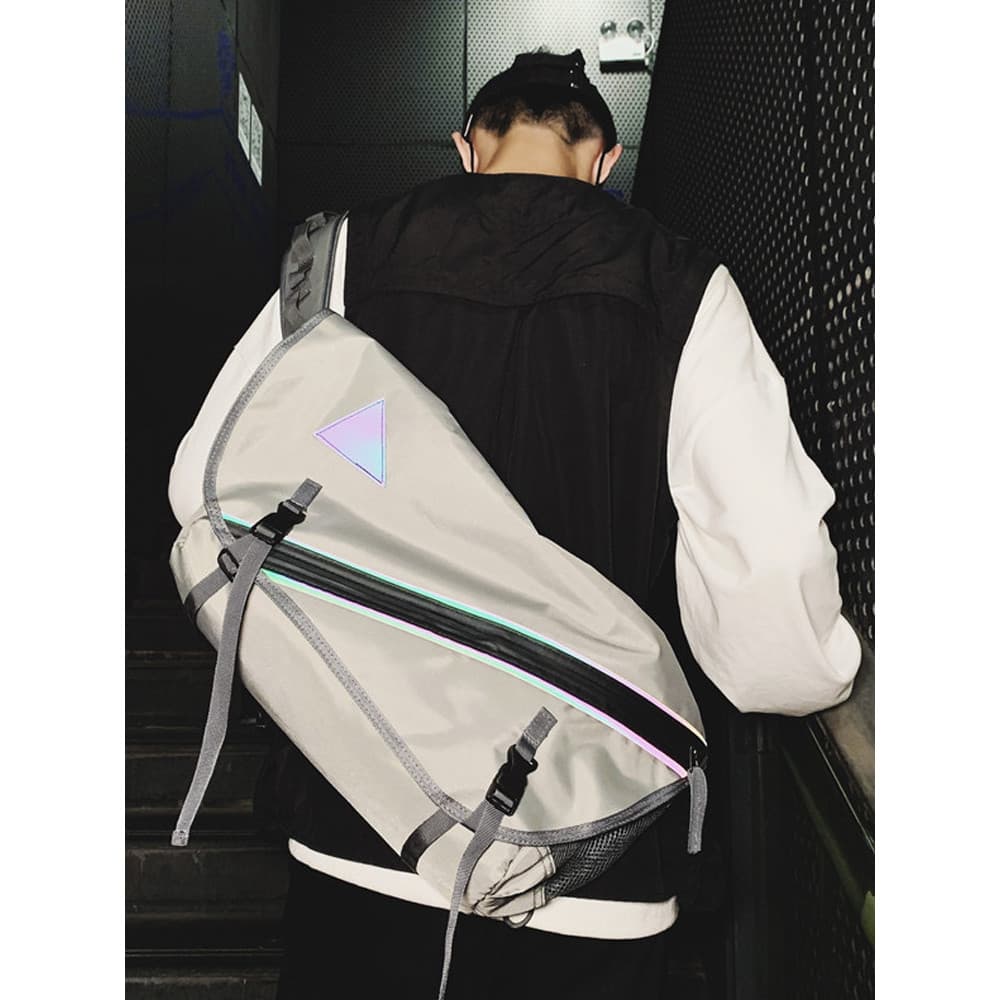 Rua novo estilo na moda Hip-Hop funcional mensageiro saco masculino de grande capacidade de um ombro